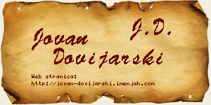Jovan Dovijarski vizit kartica